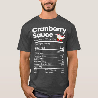 クランベリーソース栄養事実感謝祭クリス Tシャツ