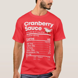 クランベリーソース栄養事実感謝祭クリス Tシャツ