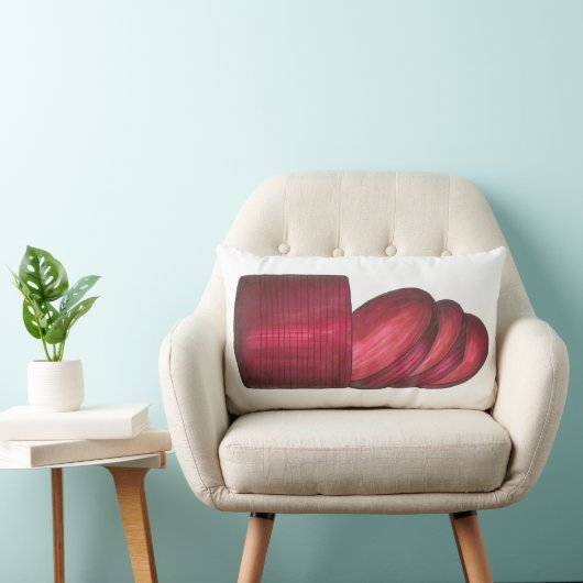 クランベリーソース缶詰の感謝祭ディナーフード ランバークッション (椅子)