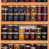 クランベリーソース缶詰ラベル ラウンドシール