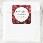 クランベリーソース製品ラベル スクエアシール (バッグ)