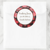 クランベリーソース クリスマス ラウンド 製品ラベル ラウンドシール (バッグ)