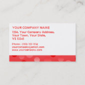 クランベリーフィズホワイトストライプビジネスカードテンプレート 名刺 (裏面)