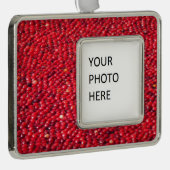 クランベリーフェスティバルレッド シルバープレートフレームオーナメント (右)