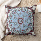 クランベリーフラクタルフォトデジタルアートマンダラ枕 クッション (ブランケット)