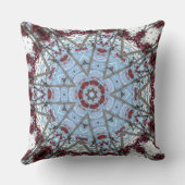 クランベリーフラクタルフォトデジタルアートマンダラ枕 クッション (裏面)