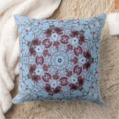 クランベリーフラクタルフォトデジタルアートマンダラ枕 クッション (ブランケット)