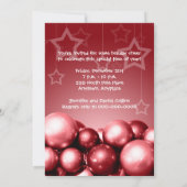 クランベリーホリデーパーティーカスタム招待状 招待状 (裏面)