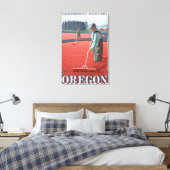 クランベリーボグハーベストヴィンテージ旅行ポスター キャンバスプリント (インサイチュ (寝室))