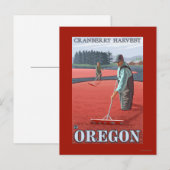 クランベリーボグハーベストヴィンテージ旅行ポスター ポストカード (正面/裏面)