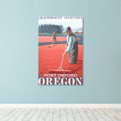 クランベリーボグハーベスト – ポートオルフォード,オレゴン キャンバスプリント (インサイチュ (ウッドフロア))