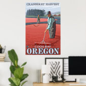 クランベリーボグハーベスト – Coos Bay, Oregon ポスター (ホームオフィス)