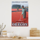 クランベリーボグハーベスト – Coos Bay, Oregon ポスター (キッチン)