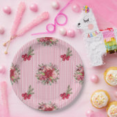 クランベリーポインセチアフローラ ペーパープレート (パーティー)