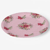 クランベリーポインセチアフローラ ペーパープレート (アングル)