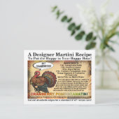 クランベリーポメグラネイトサンクスギビングマルティーニレシピ シーズンポストカード (スタンド正面)