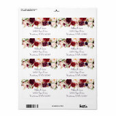 クランベリーマルサラ差出人住所ラベル ラベル (フルシート)