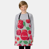 クランベリーモザイクカラフルパタパーソナライズされたーン エプロン (着用した状態)