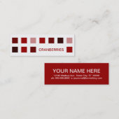 クランベリーモダン(正方形) スキニー名刺 (正面/裏面)