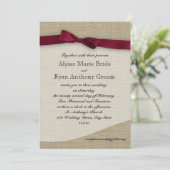 クランベリーリボンとバ結婚ラップ 招待状 (スタンド正面)