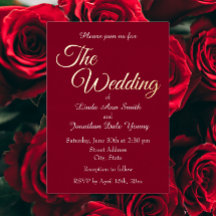 クランベリーレッドシンプルスタイル結婚ズ