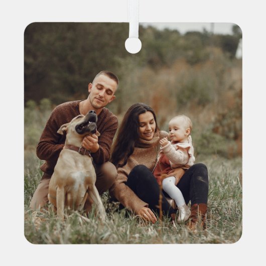 クランベリーレッドジョイ葉ホリデーテキサス州シェイプ メタルオーナメント (裏面)