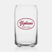 クランベリーレッドスタイル名花嫁ガラス ガラス缶 (正面)