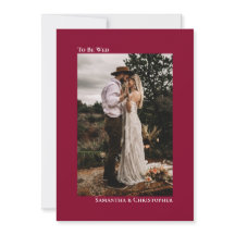 クランベリーレッドミニマリスト垂直結婚写真