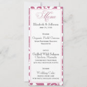 クランベリーレースパーティー結婚またはメニューカード 招待状 (正面)