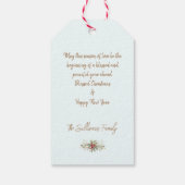 クランベリー付きクリスマスブーケ ギフトタグ (裏面)