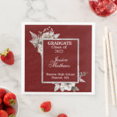 クランベリー卒業の白フローラシルバーフレーム (インサイチュ)