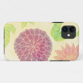 クランベリー及びオレンジ花柄 Case-Mate iPhoneケース (裏面(横))