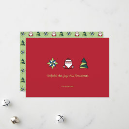 クランベリー折り紙クリスマス シーズンカード