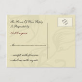 クランベリー秋葉秋秋結婚の インビテーションポストカード (裏面)