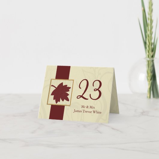 クランベリー秋葉秋秋結婚の カード (正面)