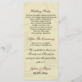 クランベリー秋葉秋秋結婚の プログラム (裏面)