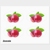 クランベリー2個 楕円形シール (シート)