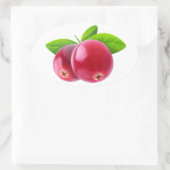 クランベリー2個 楕円形シール (バッグ)