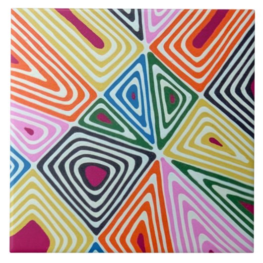 クランベリー6 x 6セラミックタイルのHaywire タイル (正面)