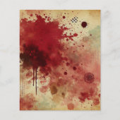 クランベリー（ばちゃばちゃ）跳ねる動揺してインクスクラップブック紙 (正面)