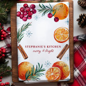 クランベリー オレンジ シナモン オーダーメイド クリスマス キッチンタオル