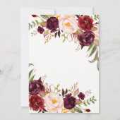 クランベリー マイサラ  ブライダルシャワー ビンゴ カード (裏面)