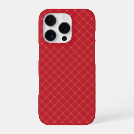 クランベリー レッドの斜めボーダー柄 iPhoneケース (裏面)