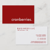 クランベリー 名刺 (正面/裏面)