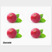 クランベリー 楕円形シール (シート)