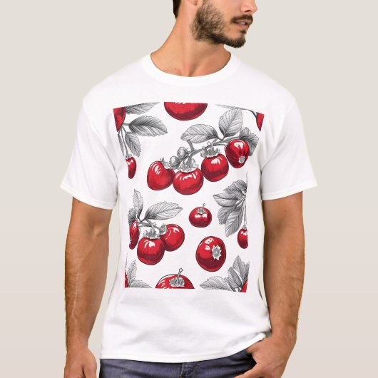 クランベリー - 深紅の実 🍒🍂 Tシャツ (正面)