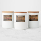 クランベリ素朴ーソース木製品ラベル3"x2" フードラベル (ボトル)