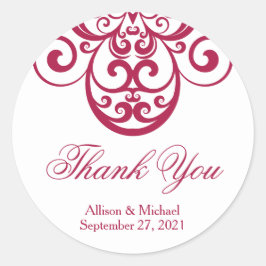 クランベリ華美ー、ステッカーありがとう ラウンドシール