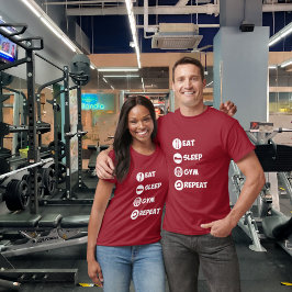 クランベリ食べースリープジムリピートアイコン Tシャツ