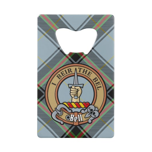 クランベルクレストオーバータータンチェック クレジットカード栓抜き (正面)